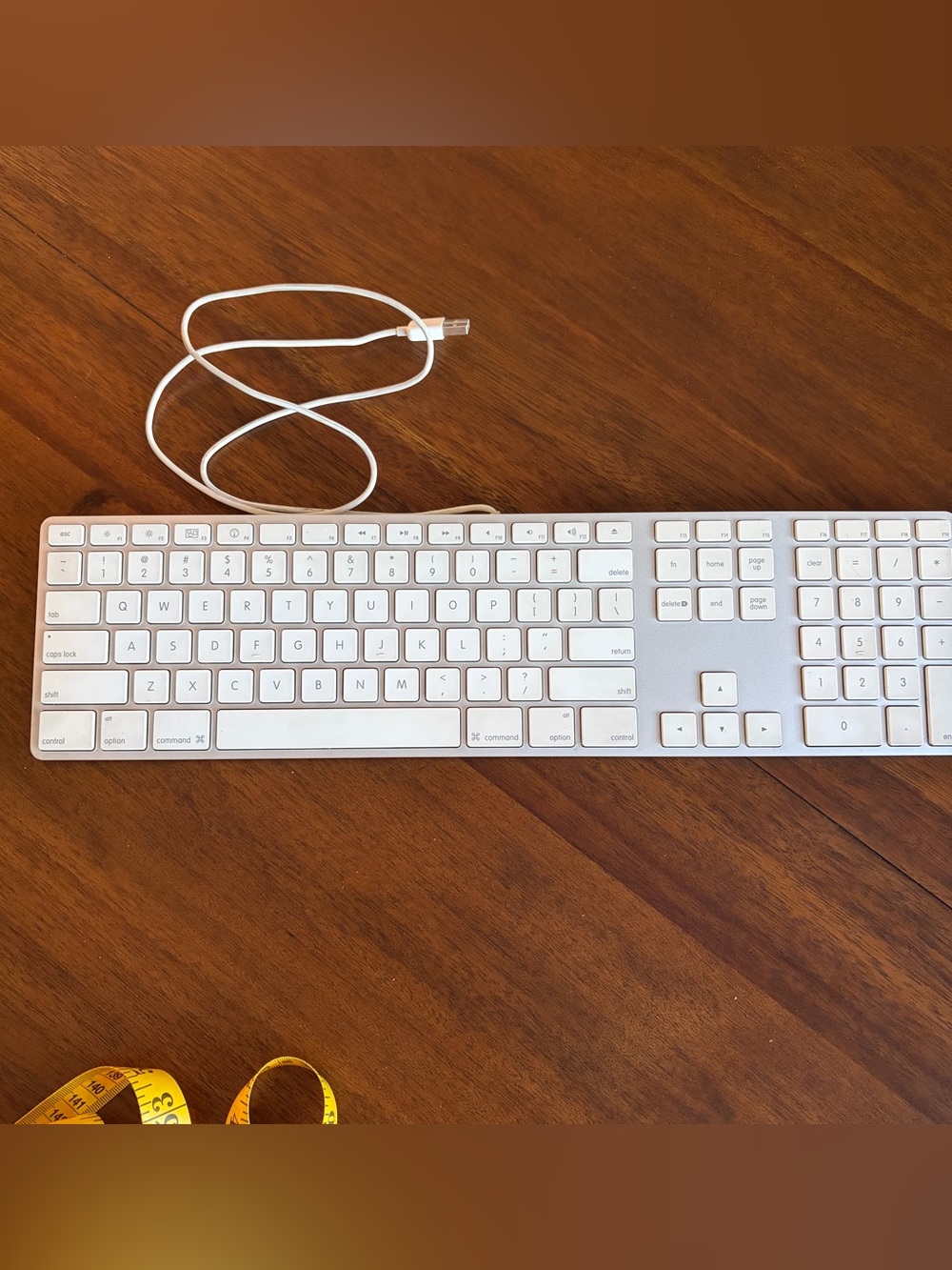 Apple A1243 White USB Wired Home Office Keyboard